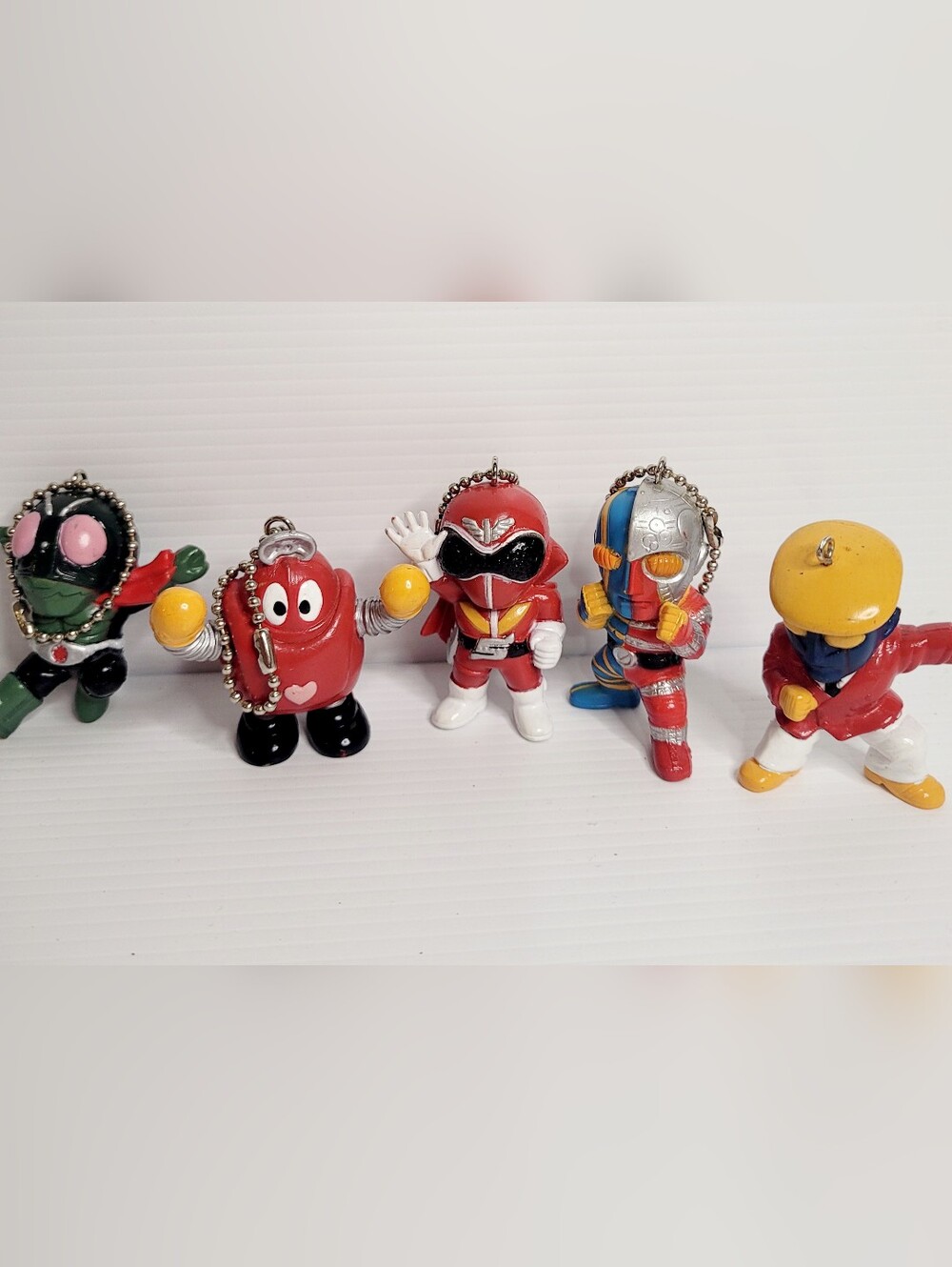Kamen Rider Super Sentai Japanese Keychain Figure Lot 5 Pc Toei 1998 Vintage